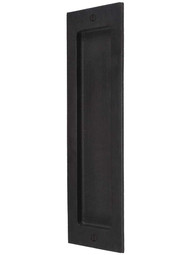 Solid Bronze Rectangular Pocket-Door Flush Pull - 8 1/2 inch X 2 1/2 inch.